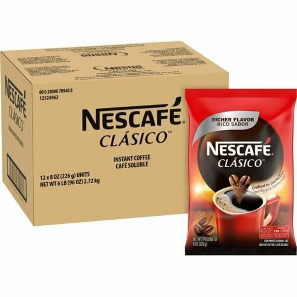 Nestle Coffee, Clasico, Dark, Instant, Pouch, 8 oz, BN, 12PK NES70948